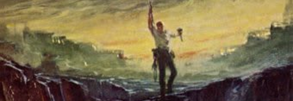 Detail of the first-edition cover of 'I am Legend' (Matheson 1954)