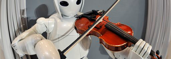 Toyota Partner Robot playing the violin
