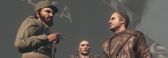 Fidel Castro with some Soviet liaison goons in 'Call of Duty: Black Ops' (Treyarch 2010)