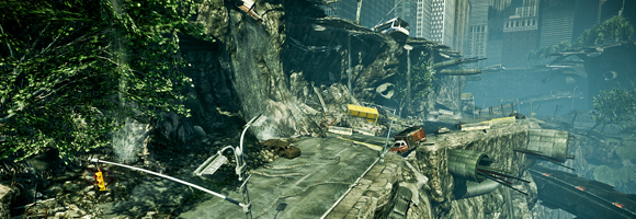 The devastated Madison Square in Crysis 2
