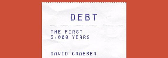 Detail of the cover of 'Debt: The first 5,000 years' (Graeber 2011)
