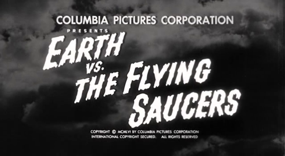 Titlecard of 'Earth vs. the Flying Saucers' (Sears 1956)