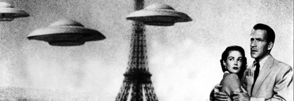 Detail of a promotional picture for 'Earth vs. the Flying Saucers' (Sears 1956)