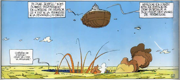 Panel from page 48 of 'L'Incal Noir' (Jodorowsky & Moebius 1981)