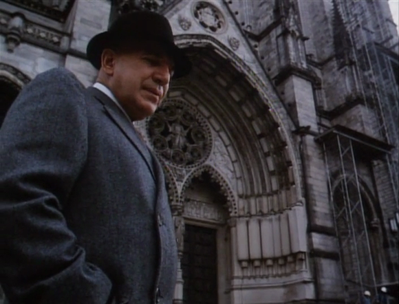 Kojak at the Cathedral Church of St John the Divine, 1047 Amsterdam Ave, Manhattan, New York City in 'The Belarus File' (Markowitz 1985).