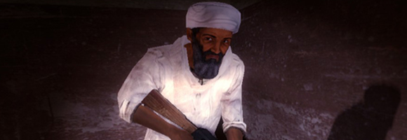 Osama Bin Laden as depicted in the computer game Kuma\War