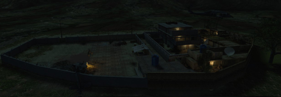 Osama Bin Laden's compound in Abbottabad as depicted in the computer game Kuma\War