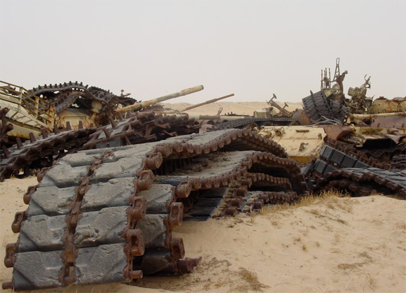 Tank graveyard in Kuwait
