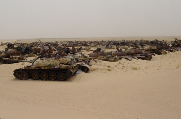 Tank graveyard in Kuwait