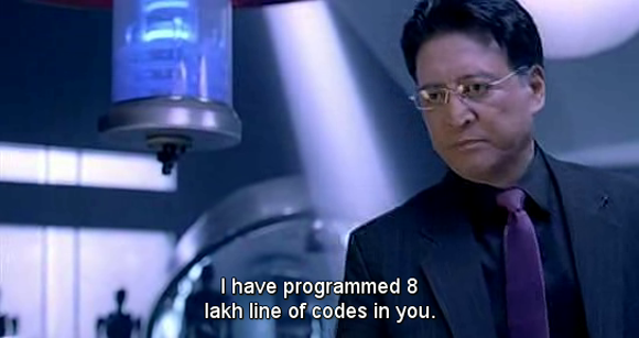Scene from 'Endhiran' (Shankar 2010)