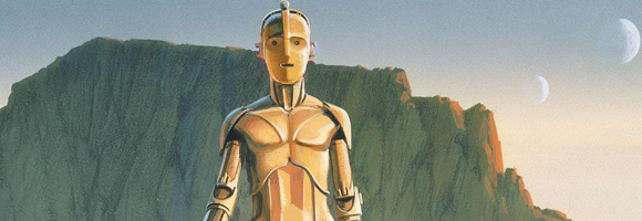 Early production sketch of C3P-O by Ralph McQuarrie