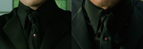 The Merovingian's tie-knot in Matrix Reloaded