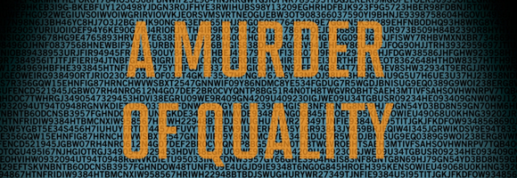 Detail of the cover of the Penguin edition of 'A Murder of Quality' (le Carré 1962)