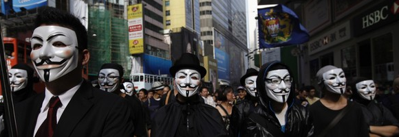 Guy Fawkes in Hong Kong on 09 October 2011