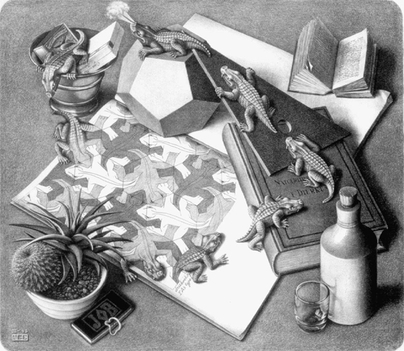 'Reptilien' by M. C. Escher, 1943