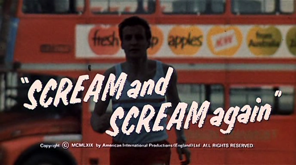 Title card of 'Scream and Scream Again' (Hessler 1970)