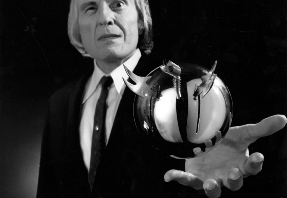 The Tall Man (Angus Scrimm) and his silver sphere
