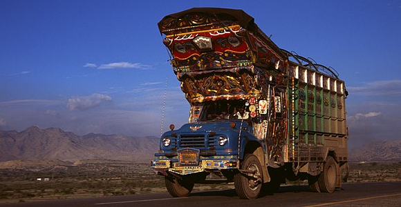 A decorated truck in Pakistan