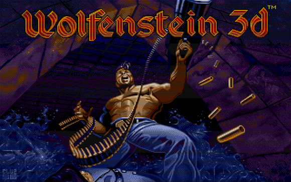 Title splash screen of 'Wolfenstein 3-D' (id Software 1992)